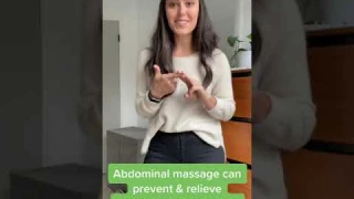 Abdominal massage to prevent bloating
