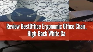 Review BestOffice Ergonomic Office Chair, High-Back White Gaming Chair with Lumbar Support PC Comput