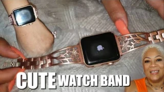 Stainless Steel Watch Band for Apple Watch Review and Install Demo || So Pretty!!