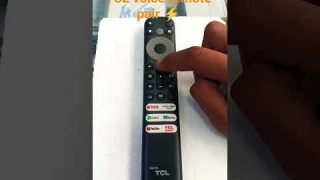 TCL smart tv voice remote pair ⚡#tcl #remote #pair #smarttv #electronic #tv #ledtv