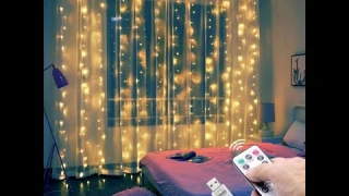 USB LED Curtain String Lights Flash Fairy Garland Remote Control