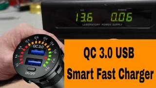 Testing & reviewing the new USB QC 3.0 smart charger with voltmeter gauge (2021)