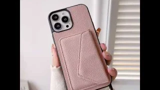 Trendy Crossbody Shoulder Strap Wallet Apple iPhone Case