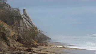 Erosion patrol: Under the stairs at Nauset Light Beach