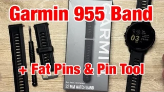 Garmin 955 Replacement Band Review - Good for All 22mm & Comes w Fat Pins & Removal Tool
