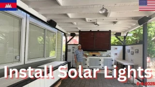 Installing Outdoor Solar Pendant Lights For Entertainment #solarlights