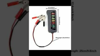 12V Digital Battery Tester Alternator for Vehicles with 6 LED Lights