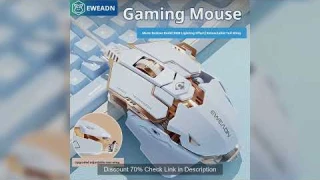 EWEADN G5 USB Wired Gaming Mouse Silent or audible optional, Buttons Macro Function Keys, for deskto