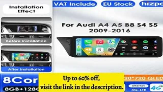 A must-have product! Hizpo AI Voice WIFI 4G-LTE Android 13 Car Radio for Audi A4 A5 B8 S4 S5 2009-