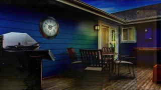 24-inch Illuminated Outdoor Clock with Thermometer and Humidity