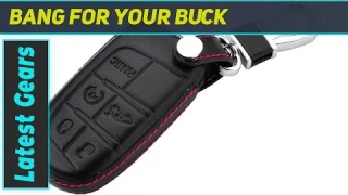 ROYALFOX Genuine Leather Key Fob Cover for Jeep & Dodge: A Stylish Protection Upgrade!