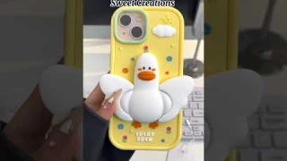 Silicon iPhone case duck stand case  #iphone #viral #trending #shorts #ytshorts #sweetcreations