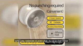 2024 New 5000mAh Rechargeable 3IN1 Multifunctional Portable Fan Wall Mounted Fan 90° Folding Fan 4 G