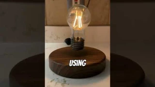 "Magnetic Levitating Bulb Lamp: The Ultimate Desk Tech Toy! 💡✨"
