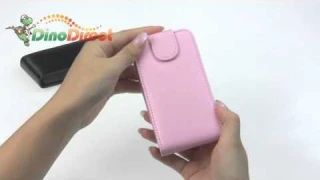 Vertical Flip PU Leather Case Cover Pouch for iPhone 4  from Dinodirect.com