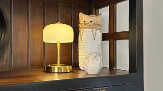 PORTRES Mushroom Table Lamp Review – Cordless & Rechargeable Beauty #ad
