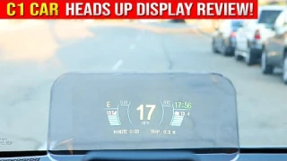 Car Heads-up Display C1 HUD Review (GPS, Speed, Direction, RPM, OBD2, Wiiyii, XTOBD)