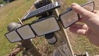 Solar Motion Sensor Light with Adjustable Head - Unboxing/Review