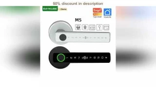 Latest Products You Must Know! RAYKUBE M5 Tuya BLE Fingerprint Door Lock Digital Electronic Lock