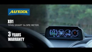 AUTOOL X91 Slope Meter GPS TPMS HUD 3 in 1 Head-Up Display Tire Pressure Monitor Inclinometer meter