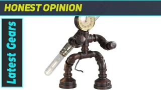 Water Pipe Table Lamp Robot Style - Best Vintage Industrial Lighting for Your Space