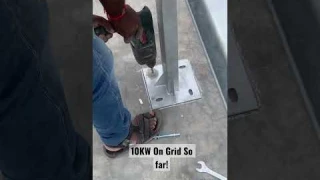 10KW On Grid Structural fitting #solar#solarpanels#solarenergy#solarpower#renewableenergy#gogreen 💡