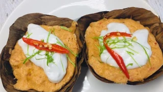 แม่บ้านยุคใหม่ทำห่อหมกปลากะพง เนื้อเนียนๆ ทำง่าย ใช้เครื่องปั่น