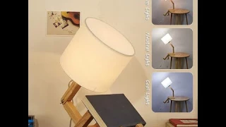 IYUNXI Wooden Robot Table Lamp
