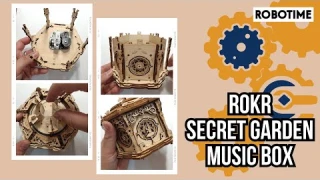 Robotime ROKR Secret Garden DIY mechanikus fa zenedoboz teljes összerakás
