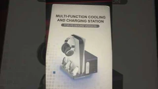 NETNEW PS5 Cooling Station with RGB Light, Disc&Digital Editions Dual Controllers Charger