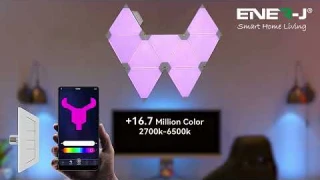 ENER-J's New Smart WiFi Triangle Wall Light with Remote Control, APP & Voice Control