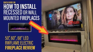 How I Installed Wall Mounted & Recessed Electric Fireplace - RWFlame Electric Fireplace Review