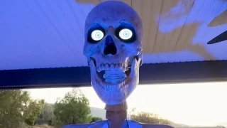 Towering Skeleton 8 foot with Projection eyes unboxing!