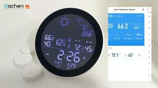 【2021 NEW】EACHEN WiFi Weather Station Clock using Tuya Smart Life APP