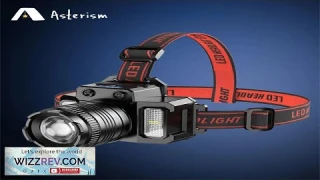 Zoomable LED Headlamp Usb Rechargeable Headlight Motion Sensor Waterproof Head Lamp Review