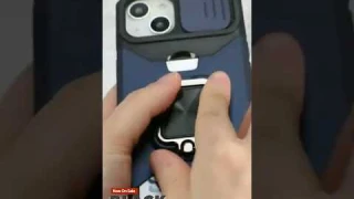 Slide Camera Cover Kickstand Card Wallet Case for iPhone 14 Pro Max 13 12 Pro 11 X XS 8