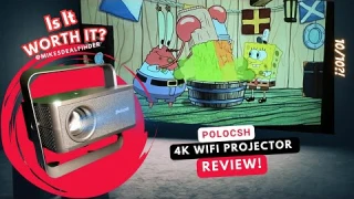 Official Netflix 4K Projector?! Polocsh Smart Projector Full Review & Demo WiFi 6, Bluetooth, HDR10