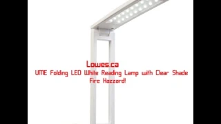 Lowes.ca UME Folding LED White Reading Lamp with Clear Shade