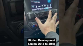 2014 to 2018 Chevy Silverado and GMC Sierra radio development menu access