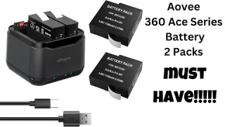 Aovee 360 Ace Series Battery(2 Packs 1700mAh) unboxing!