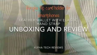 Ringke Flip card holder Saffiano leather with elastic hand strap - Unboxing and quick review