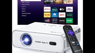 Aurzen A02A11 Roku Smart Projector Review – 1080P FHD, Dolby Audio & Outdoor Movie Nights!
