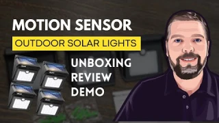 BAXIA Motion Sensor Outdoor Solar Lights Review and Demo