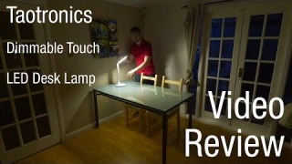 4k Review - Taotronics Dimmable Touch LED Desk Lamp White