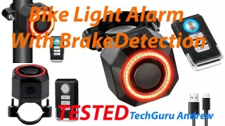 Bike Light Alarm With Brake Detection and Remote Control