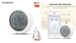 Tuya Zigbee Temperature and Humidity Sensor with LCD Screen Display