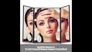 LuckyFine LED Tri-Fold Compact Travel Mirror Amazon.ca Product Review