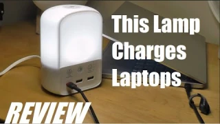 REVIEW: LYRIDZ Bedside LED Lamp w. 65W Fast Charger for Laptops & Phones!