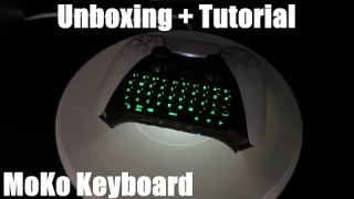 MoKo Keyboard for PS5 Controller with Green Backlight, Bluetooth Wireless Unboxing and instructions