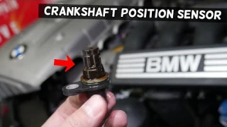 BMW CRANKSHAFT POSITION SENSOR REPLACEMENT LOCATION BWM N51 N52 N53 N54 N55 ENGINE